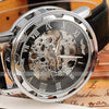 'Roman' Skeleton Mechanical Watch